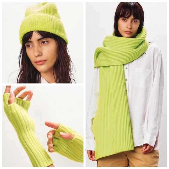 Mara Hoffman Accessories - NWT Mara Hoffman scarf, Beanie and fingerless gloves set